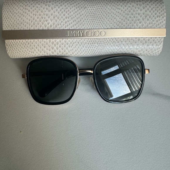 JIMMY CHOO "ELVA" unisex 54 mm rectangular frame sunglasses AUTHENTIC - Picture 8 of 15